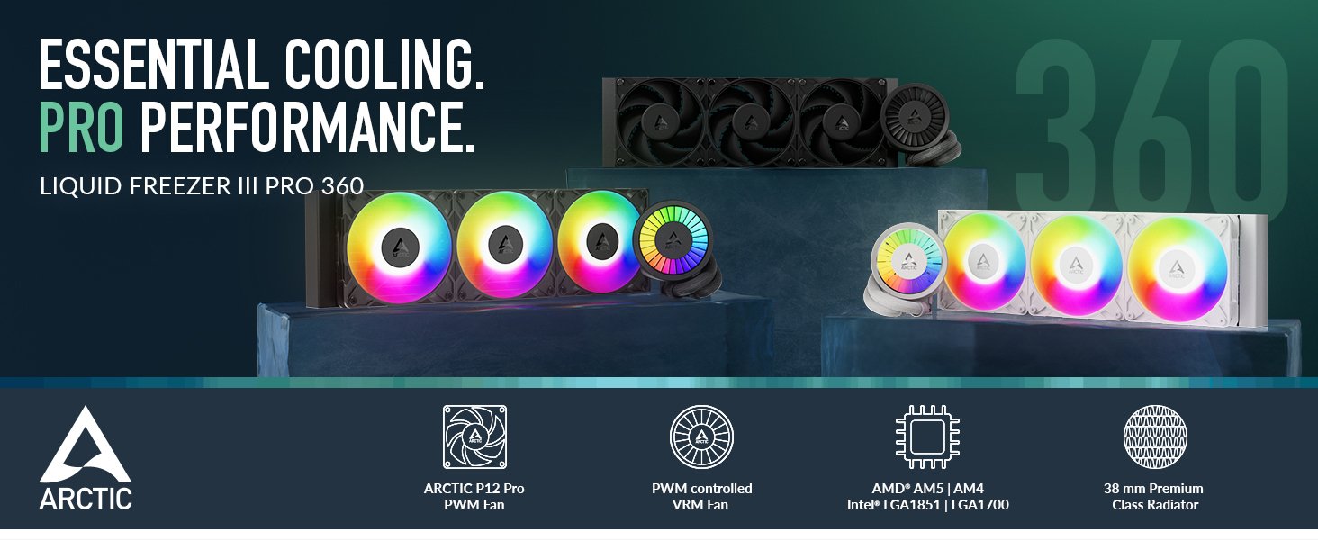 Liquid Freezer III Pro 360, Water Cooler, CPU Cooler, High Performance
